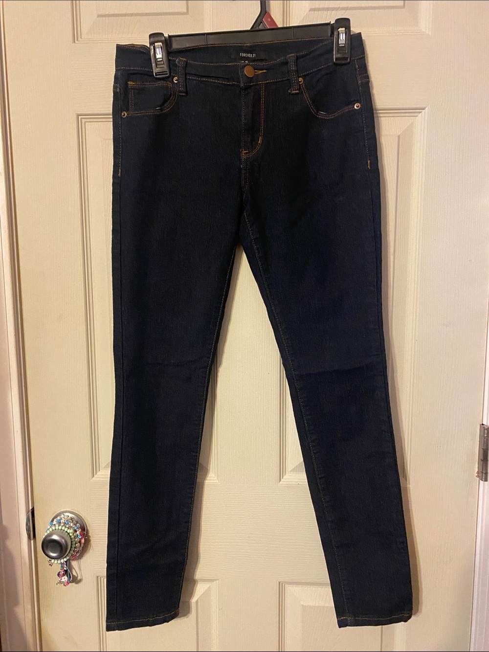 Forever 21 Men's Slim Dark Blue Jeans